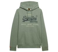 Superdry Herren Hoodie - Vl Heritage Relaxed Hood , Logo, einfarbig Grün / M M Grün