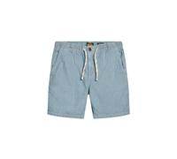 Superdry Herren Indigo Bermudashorts Verwaschenes, Indigoblaues Streifenmuster S