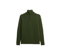 Superdry Herren Jacob Zopfmusterpullover mit halblangem Reißverschluss