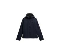 Outdoorjacke SUPERDRY "HOODED SOFT SHELL TREKKER JKT", Herren, Gr. XXL, blau (eclipse navy), Softshell, Obermaterial: 90% Polyester, 10% Elasthan, unifarben, modisch, relaxed fit, Langarm, Jacken (954