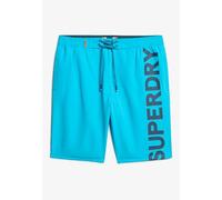 Superdry Herren Klassische 48-cm-Boardshorts mit Logo Hawaii Blau XXL