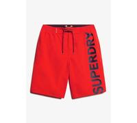 Superdry Herren Klassische 48-cm-Boardshorts mit Logo Kräftiges Rot XXL