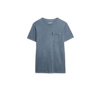 Superdry Herren Classic Essential T-Shirt mit Tasche Verwaschenes Verblasstes Marineblau L