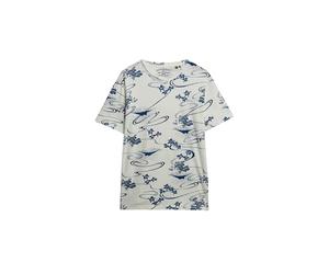 Superdry Herren Klassisches Essential T-Shirt mit Print Mond Mountain Weiß XL