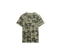 Superdry Herren Klassisches Essential T-Shirt mit Print Pinie Kranich Kaki XL