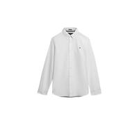 Langarmhemd SUPERDRY "CLASSIC OXFORD L/S SHIRT", Herren, Gr. M, N-Gr, optic weiß oxford, Web, Obermaterial: 100% Baumwolle, unifarben, modisch, regular fit, Langarm, Hemden (68233904-M) optic weiß oxf