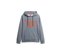 Superdry Herren Klassisches Venue Hoodie mit Logo Streamliner Blau Gesprenkelt S