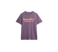 Superdry Venue Classic Logo Kurzarm-t-shirt S Soot Purple Slub