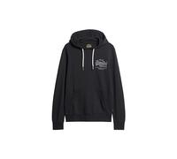 Superdry Herren Klassisches Vintage Heritage Hoodie mit Logo auf der Brust Schwarz XXL
