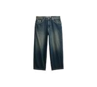 Superdry Herren Kultige Baggy-Jeans im 90er-Jahre-Stil Schmutzig Verwaschen Dunkelblau 34/32