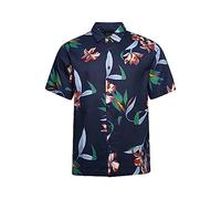 Superdry Herren Kurzärmeliges Hawaiihemd Dunkel Marineblau Hawaii XL