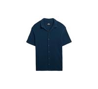Superdry Herren Kurzärmeliges Strick-Polohemd mit Struktur Verblasst Marineblau XL