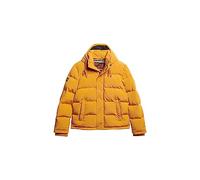 Superdry Herren Kurze Everest Steppjacke mit Kapuze Senf/Marineblau Stickerei XXL