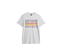 Superdry, T-Shirt Japan Stripe Relaxed Tee, M1012174A, Eclipse Navy Marl, S, Herren, Erwachsene