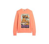 Superdry Herren Lässiges neonfarbenes Travel Sweatshirt Sunblast Orange S