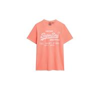 Superdry Herren T-Shirt - VI Neon Relaxed Tee , Logo, Rundhals, einfarbig Orange 2XL