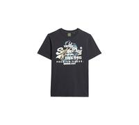 Superdry Herren Lässiges Vintage Tokyo T-Shirt mit Logo Dunkel Anthrazit M
