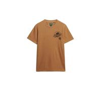 Superdry Herren Lässiges Vintage Workwear T-Shirt Gelb Gesprenkelt XXL