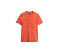 Superdry Herren Lässiges Workwear T-Shirt mit Prägung Paprikarot Meliert S