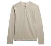 Superdry Herren Langärmeliges Grandad-Oberteil aus Jersey Regentag Grau XL