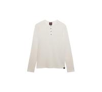 Superdry Herren Langärmeliges Jersey-Henley-Shirt Weißer Sand XL