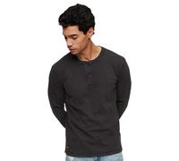 Superdry Waffle Henley Long Sleeve Round Neck T-shirt Schwarz L Mann (Herstellerartikelnummer: M6010776A-AFB-L)