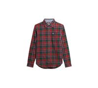 Superdry Herren Langärmeliges Holzfällerhemd aus Baumwolle Buckshot Kariert Rot M