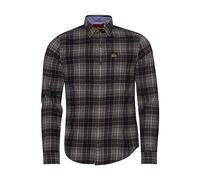 Superdry Herren Langärmliges Baumwoll-Holzfällerhemd Drayton Kariert Schwarz XL