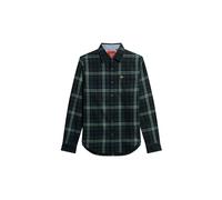 Superdry Herren Langärmeliges Holzfällerhemd aus Baumwolle Frontier Kariert Marineblau XXL