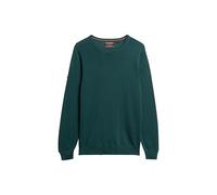 Superdry Herren Leichtes Essentials Strick-Sweatshirt mit Rundhalsausschnitt Ofen Grün XXL