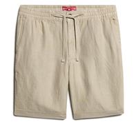 Superdry Herren Leinenshort - Merchant Linen Short, kurze Hose, Leinen, einfarbig Beige 2XL