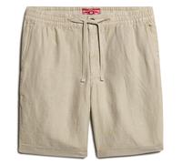 Superdry Herren Leinenshort - Merchant Linen Short, kurze Hose, Leinen, einfarbig XXL Beige