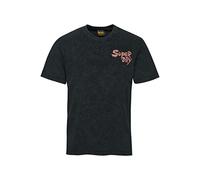 Superdry Herren Lo-Fi Flyer T-Shirt Heavy Metal Schwarz L