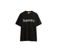 Superdry Herren Locker geschnittenes Core City T-Shirt mit Logo Schwarz L