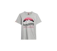 Superdry Herren Locker geschnittenes, klassisches Great Outdoors T-Shirt Hellgrau Gesprenkelt XL