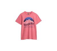 Superdry Herren Locker geschnittenes, klassisches Great Outdoors T-Shirt Monroe Rot Gesprenkelt M