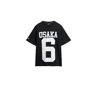Superdry Herren Locker geschnittenes Osaka T-Shirt mit Logo Schwarz M