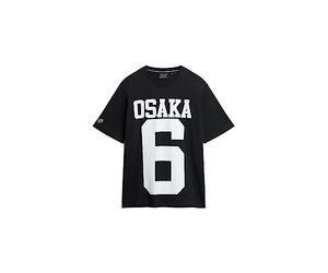 Superdry Herren Locker geschnittenes Osaka T-Shirt mit Logo Schwarz XL