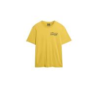 Superdry Herren T-Shirt locker geschnitten mit B-Movie-Grafik Kurzarm Ölgelb M