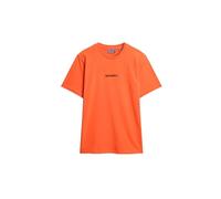 Superdry Herren Locker geschnittenes T-Shirt mit Mikro-Logo Kräftiges Orange XXL