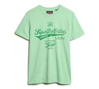 Superdry Herren Locker geschnittenes, verwaschenes Workwear T-Shirt Esche Grün Meliert XXXL