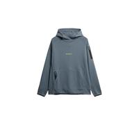 Superdry Herren Lockeres Tech Hoodie mit Logo Sturmwetter Blau XXL