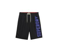 Superdry Badeshorts LOGO 19 BOARDSHORT – Herren – Polyester bedruckt – schwarz Gr. M
