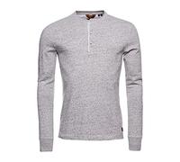 Superdry Herren LS Grandad TOP T-Shirt, Athletic Grey Marl, M