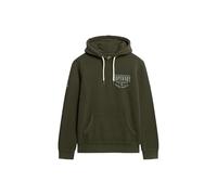 Superdry Herren Machined Goods Workwear Hoodie Surplus Goods Olivgrün L