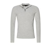 Superdry Herren Merino-Pullover mit halblangem Reißverschluss Mittel Meliert XL
