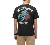 Superdry, T.Shirt NEO TRAD Tattoo Loose Tee, M1012130A, Black, M, Man, Adulto