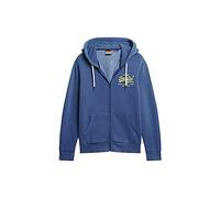 Superdry Herren Neonfarbenes Hoodie mit Vintage-Logo Super Dunkel Marineblau XL
