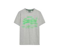 Superdry Neon Vl Kurzarm-t-shirt L Athletic Grey Marl