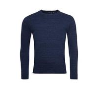Superdry Herren Orange Label Pullover mit Rundhalsausschnitt Nachtwache Marineblau Gesprenkelt XL